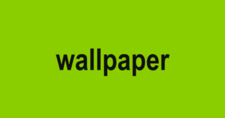 Green brat-style wallpaper design with bold lowercase text reading wallpaper