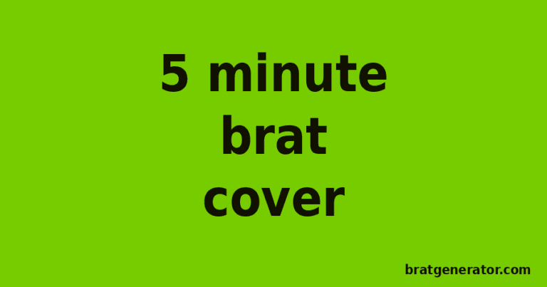 How to Design a Brat-Style Album Cover in Under 5 Minutes