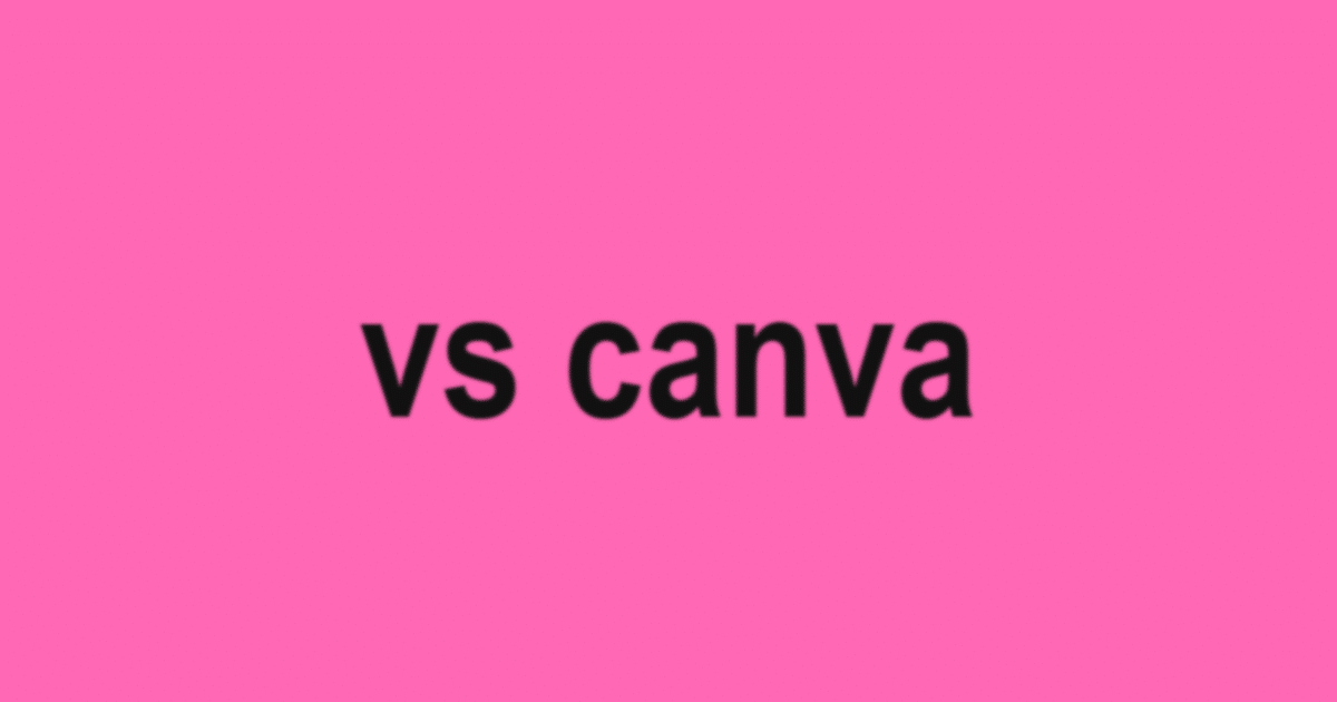 Pink brat-style graphic with bold text reading vs canva, representing the brat generator vs canva comparison