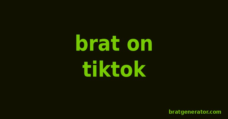 The Brat Aesthetic on TikTok: How a Font and a Color Became a Movement