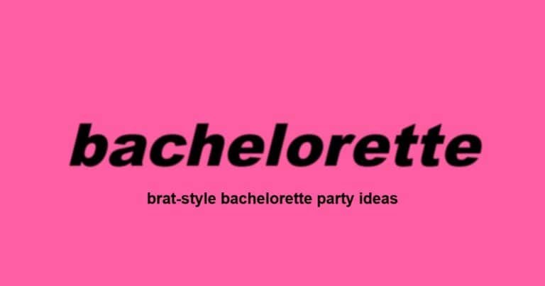 Brat-style bachelorette party invitation and decor graphic