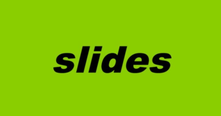 Brat-style Google Slides and PowerPoint presentation template graphic in bold lowercase black font on brat green background