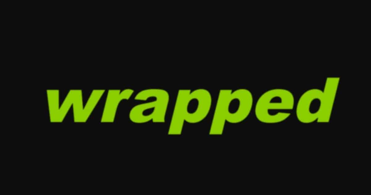 Brat-style Spotify Wrapped recap graphic in bold lowercase brat green font on a black background