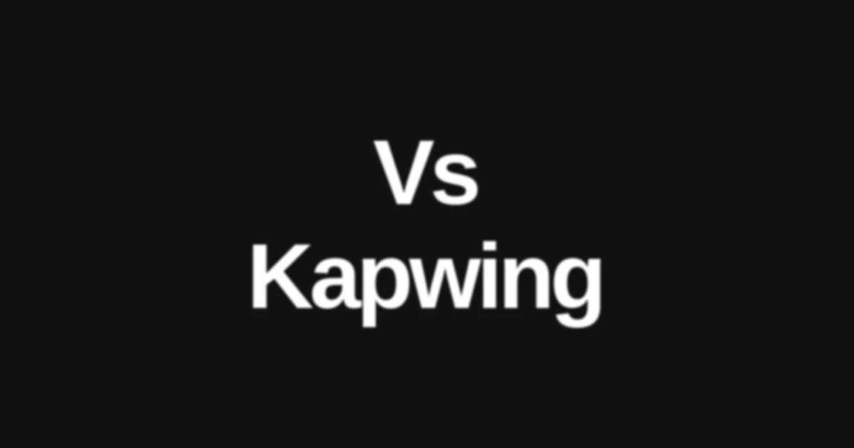 Brat Black comparison graphic with bold text reading "VS Kapwing," representing the brat generator vs Kapwing comparison