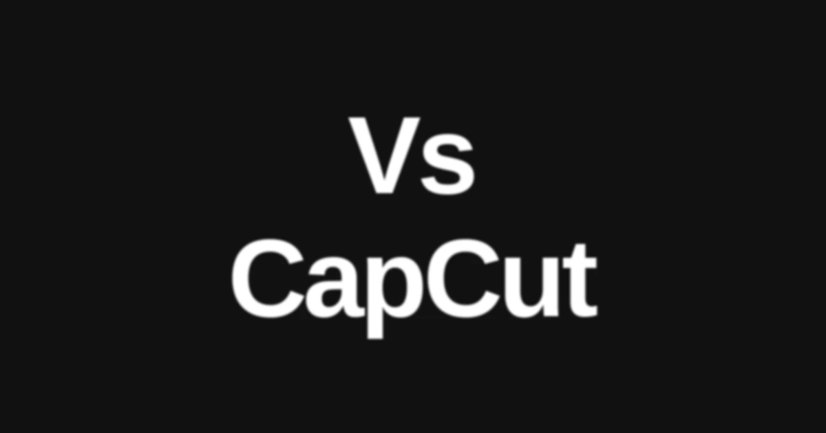 Black brat-style graphic with bold text reading "Vs CapCut," representing the brat generator vs capcut comparison