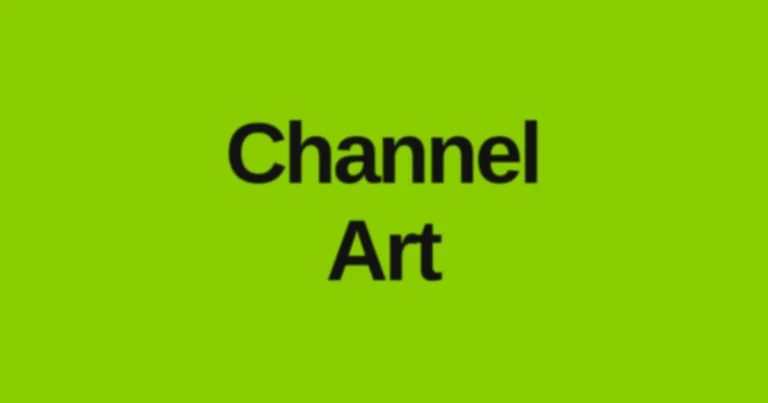Brat Green YouTube channel banner graphic with bold text reading "Channel Art," representing a brat-style YouTube channel banner