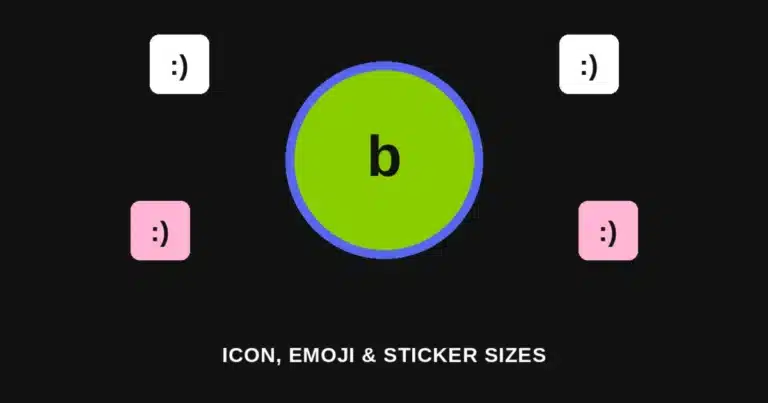 Green circular Discord server icon graphic surrounded by small square emoji and sticker tiles, illustrating brat-style Discord icon and emoji sizing